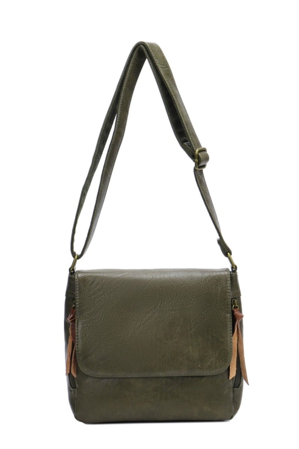 Mia Leather Look Crossbody Bag