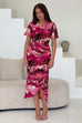 Lucia Abstract Print Midi Dress