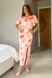 Priscilla Marble Print Wrap Midi Dress
