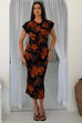 Terri Ruched Waist Midi Dress