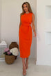 Louisa Gold Buckle Wrap Dress