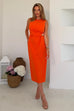 Louisa Gold Buckle Wrap Dress