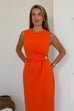 Louisa Gold Buckle Wrap Dress