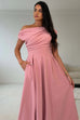 Dollie Asymmetric Neckline Midi Dress