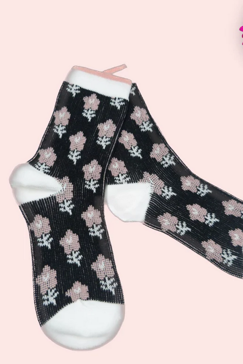 Mandy Petal Print Socks