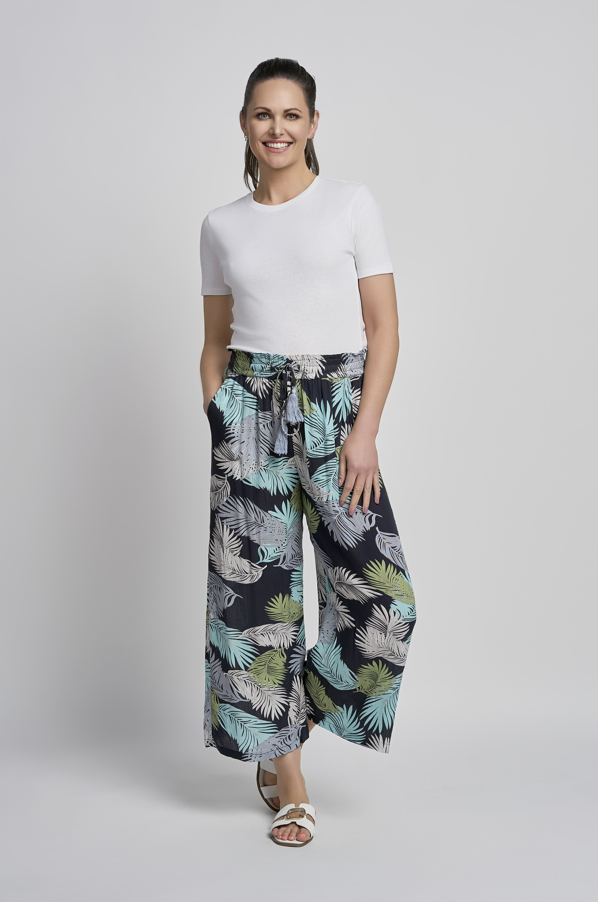 Riley Leaf Print Culottes