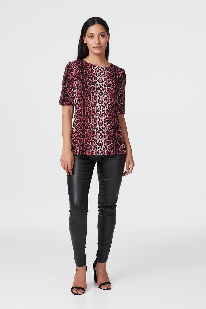 Amira Animal Print Fleece Top