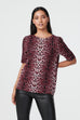 Amira Animal Print Fleece Top