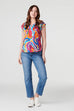 Marie Psychedelic Wave Print Top