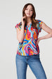 Marie Psychedelic Wave Print Top