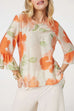 Pamela Flute Sleeve Floral Top