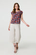 Marie Ikat Print Top