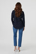 Dana Metallic Textured Spot Top