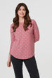 Dana Metallic Textured Spot Top