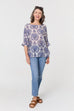 Hazel Ikat Print Top