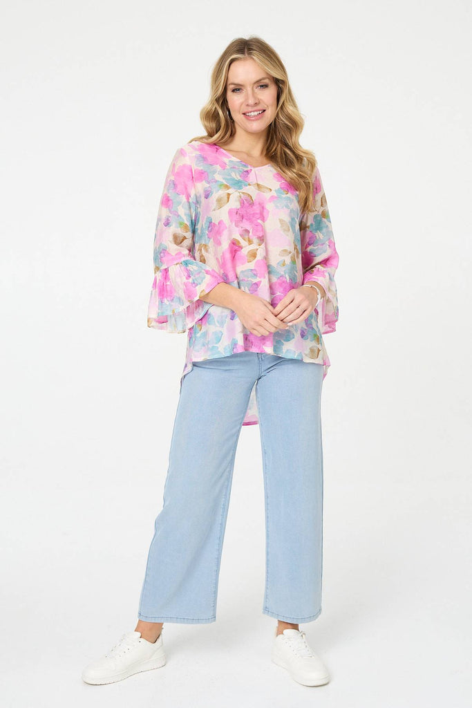 Pamela Petal Print Top