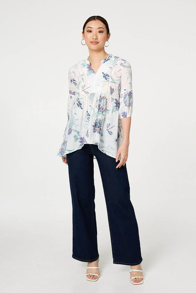 Isla Floral Notch Neck Top