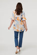 Isla Pansy Print Notch Neck Top