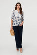 Gaynor Blurred Flower Pull-On Shirt