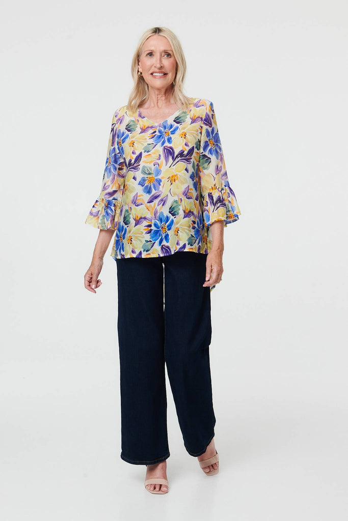 Pamela Painted Flower Top