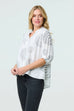 Jilly Shell Print Notch Neck Shirt