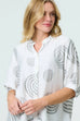 Jilly Shell Print Notch Neck Shirt