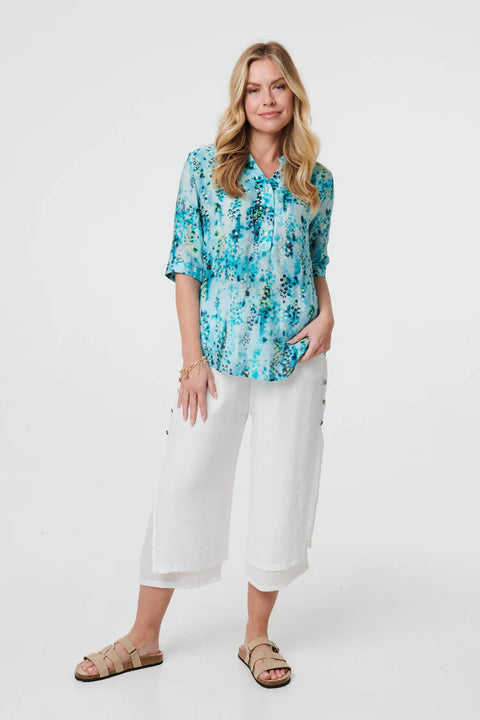 Rayne Bubble Print Shirt Style Top