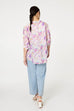 Jilly Floral Print Notch Neck Shirt