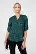 Skylar Tile Print Blouse Top