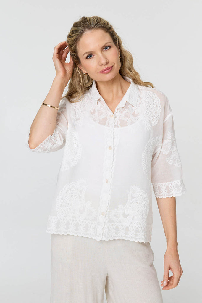 Callie Scallop Detail Shirt