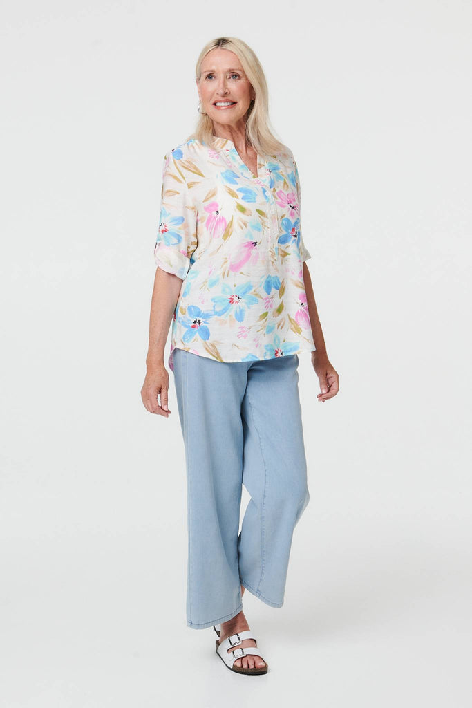 Skylar Floral Print Blouse Top