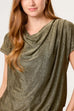 Lisa Metallic Cowl Neck Top