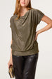 Lisa Metallic Cowl Neck Top
