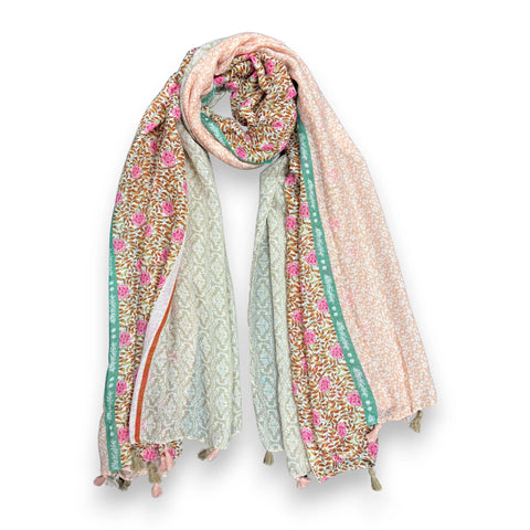 Lyra Floral Patchwork Scarf