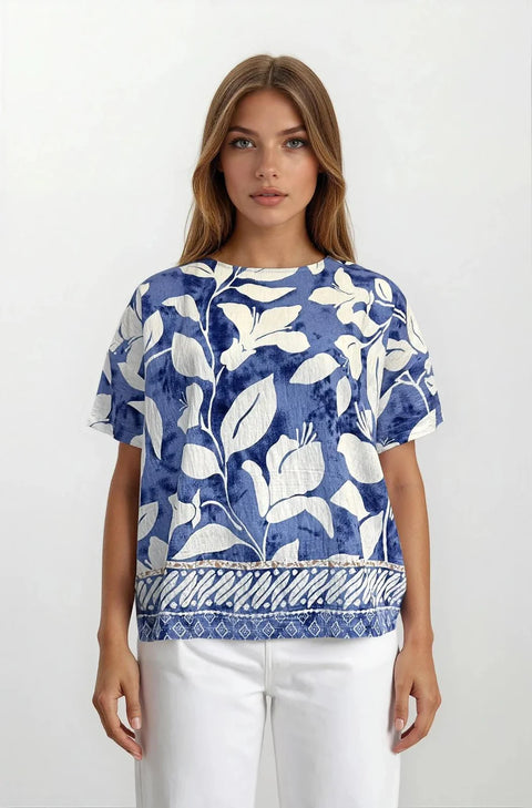 Holly Leaf Print Top
