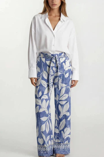 Holly Leaf Print Trousers