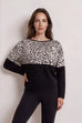Molly Animal Print Panel Top