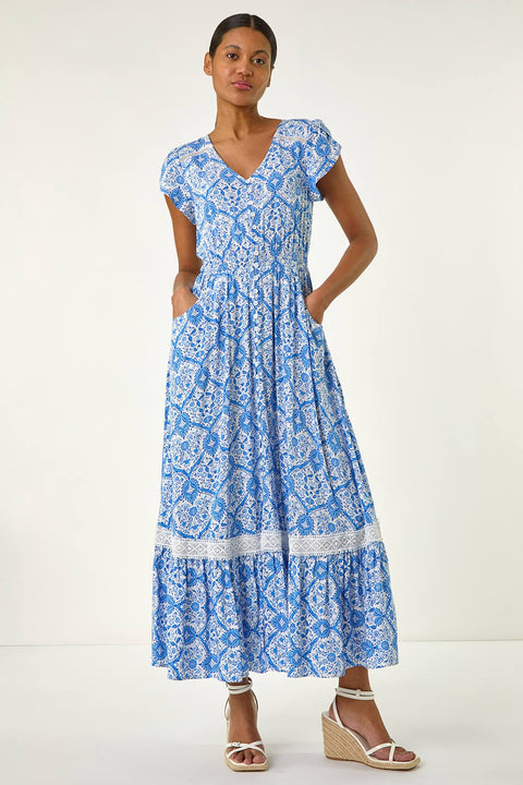 Bryony Paisley Print Maxi Dress
