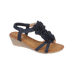 Elliana Flower Detail Wedge Sandals