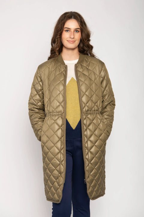 Colleen Dressy Quilted Drawstring Parka