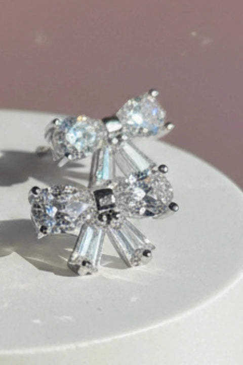 Esme Bow Crystal Stud Earrings