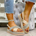 Robyn Diamanté Strap Flatform Sandals