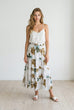 Esme Leaf Print Midi Skirt
