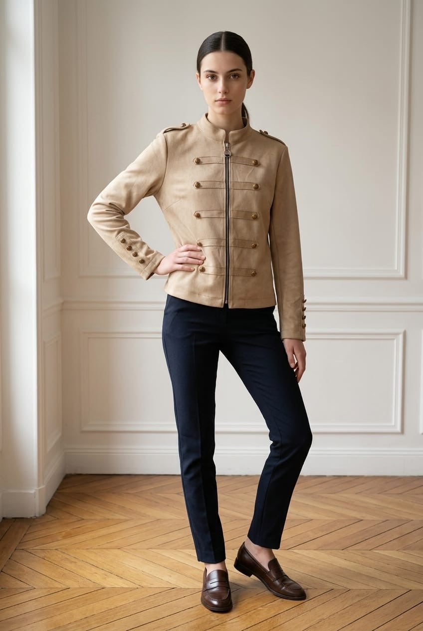 Kristen Military Style Jacket
