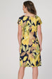 Ariella Bold Floral Ruched Side Dress