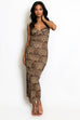 Kylie Leopard Print Midi Dress