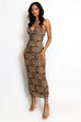 Kylie Leopard Print Midi Dress