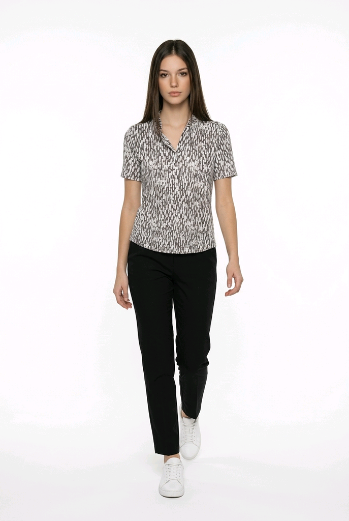 Khloe Abstract Sparkle Shirt Style Top