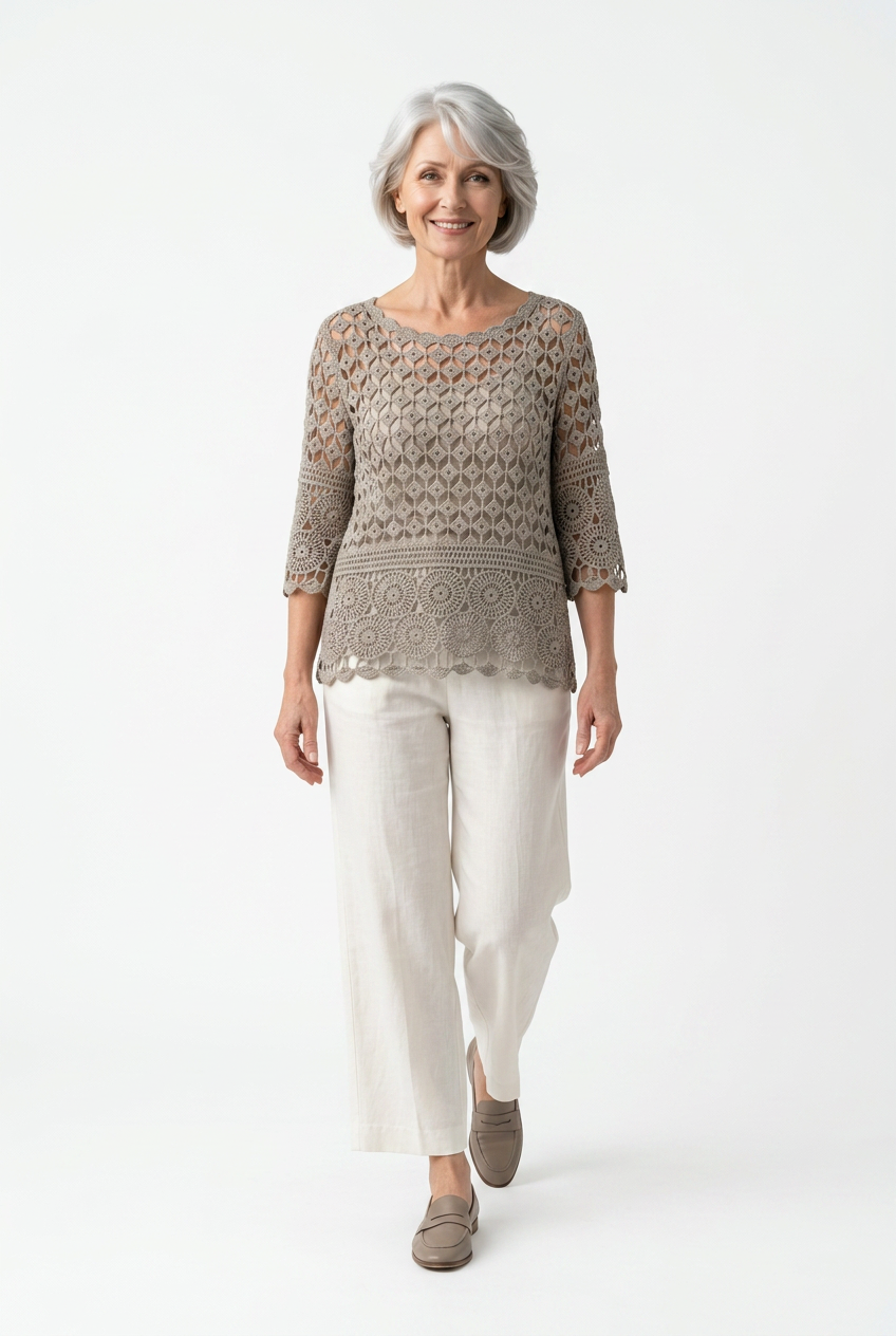 Kendra Double Layer Crochet Top