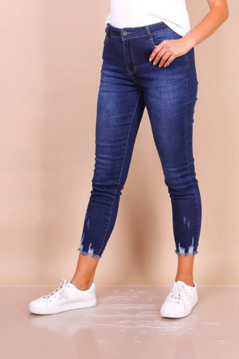 Rochelle Distressed Hem Jeans